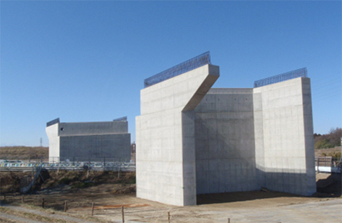 圏央道高崎坂東線跨道橋橋脚